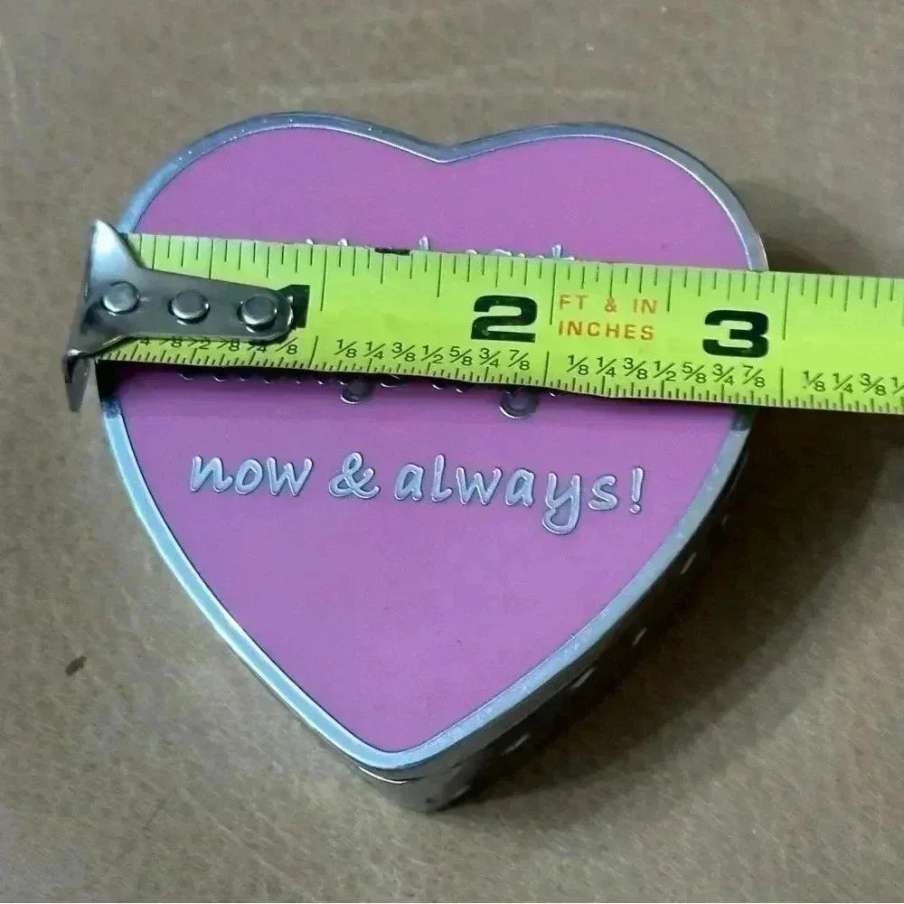 Vintage Things Remembered Silver Tone Trinket Box Heart Shape Jewelry Box
